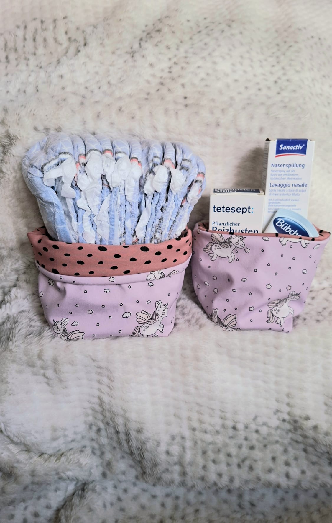 Wickelkorb-Set „Flügelschlag“ – stilvolle Aufbewahrung für Babys Pflege